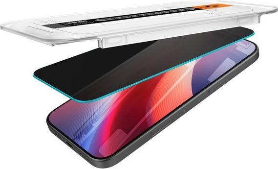 Immagine prodotto Spigen Glas.Tr "Ez Fit" 2-Pack per iPhone 16 Pro Max 6,3" privacy (2 Pezzo/i, Apple iPhone 16 Pro Max)