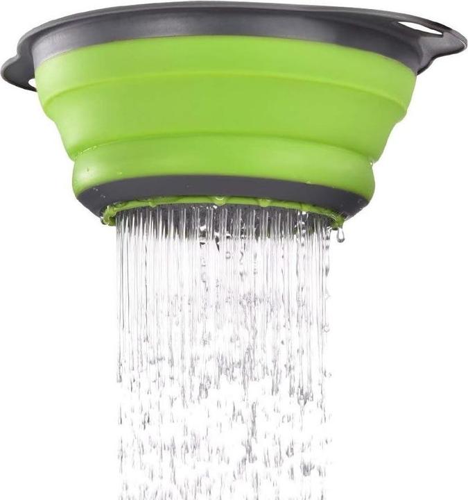 Actual product image ASMI Collapsible silicone strainer, foldable round drip tray