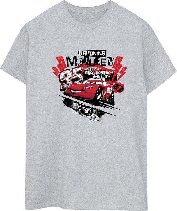 Immagine prodotto Disney Cars Lightning McQueen Collage Maglietta Ampia Donna (S)