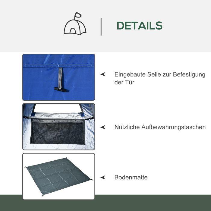Produktbild Swisshandel24 Pop up Zelt Duschzelt Toilettenzelt Camping mit Tragetasche Mobile Outdoor Toilette Umkleidekabine 1 (Aufblasbares Zelt)