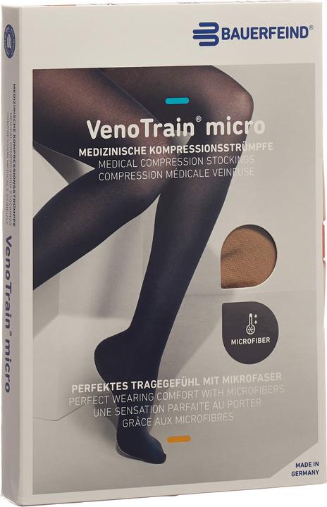 Veno Train MICRO A-G KKL2 M normal/short geschlossene Fussspitze caramel Haftband Noppen (M)