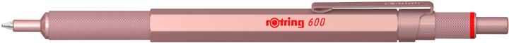 Produktbild Rotring Kugelschreiber 600 Metallic-Rosegold M schwarz Geschenkbox (Roségold, 1 x)
