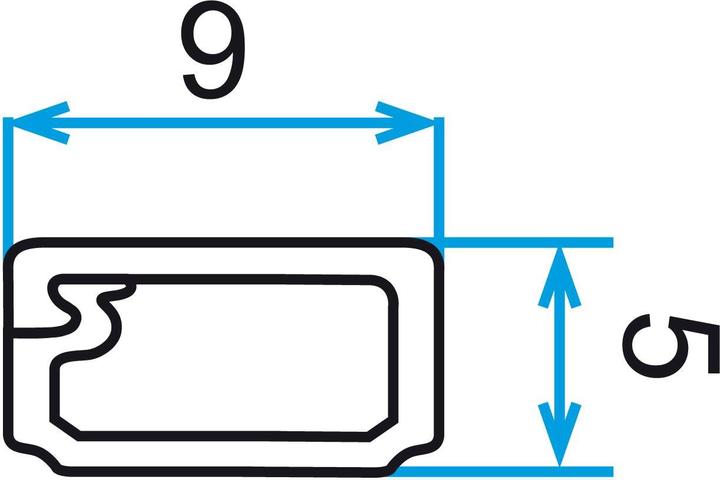 Immagine prodotto Inofix Plasfix 9x5mm con coperchio a cerniera (Tubazione, 200 cm)