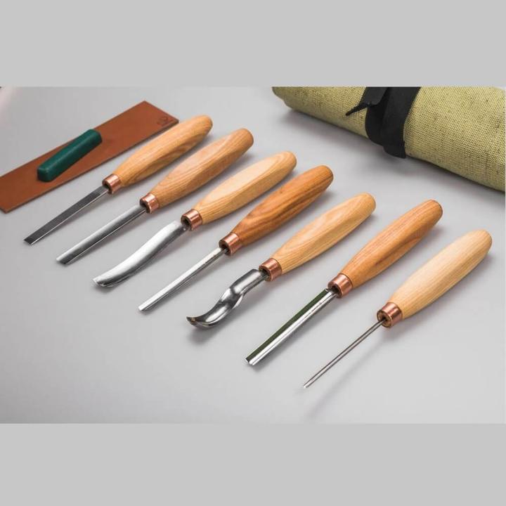 Actual product image Beaver Craft SC03 Wood carving set with 7 chisels