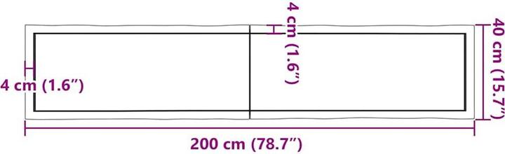 Image du produit VidaXL Aneta (200 x 6 x 40 cm)