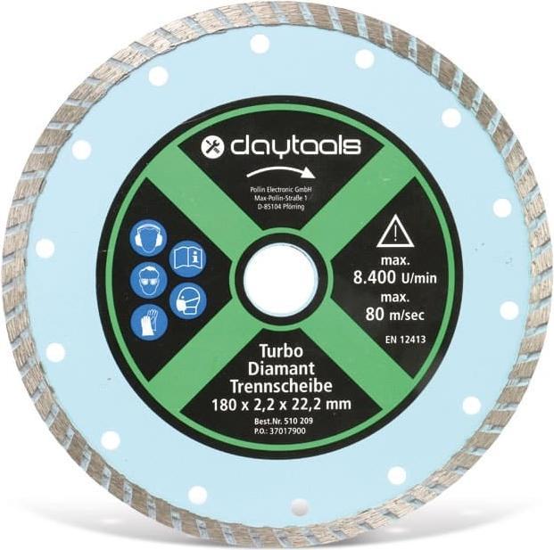 Produktbild Daytools Diamant-Trennscheibe mit Turborand, 180 mm