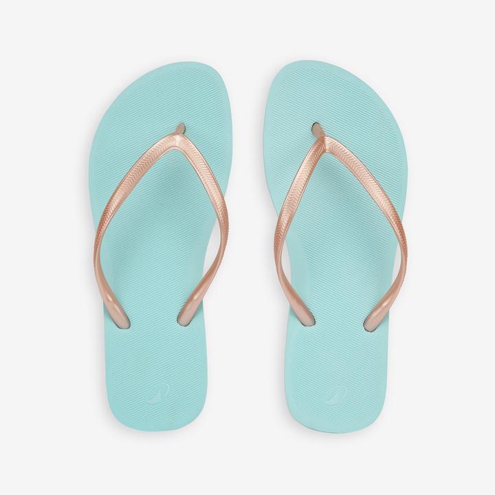 Produktbild Olaian Zehensandalen Damen 500 Gold blau (39)