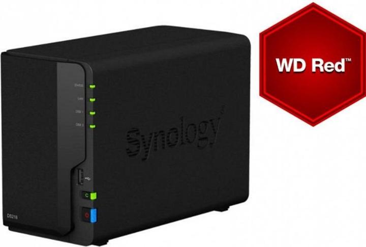 Synology Ds218 (2 x 4 To, WD Red Plus)