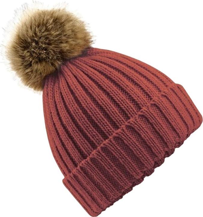 Image du produit Beechfield Bonnet tricoté avec pompon (Taille unique)