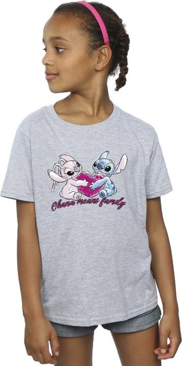 Immagine prodotto Disney Lilo And Stitch Ohana Heart With Angel Maglietta Ragazze (104)