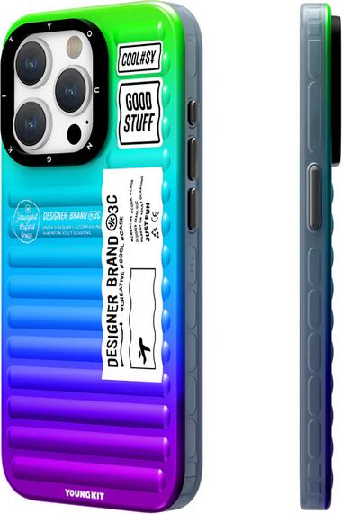 Actual product image Youngkit Case Colour-Gradient Luggage-Inspired Case t/blue (Apple iPhone 15 Pro Max)