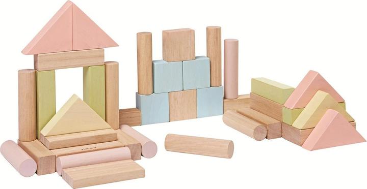 Image du produit Plantoys 40 blocs de bois pastel