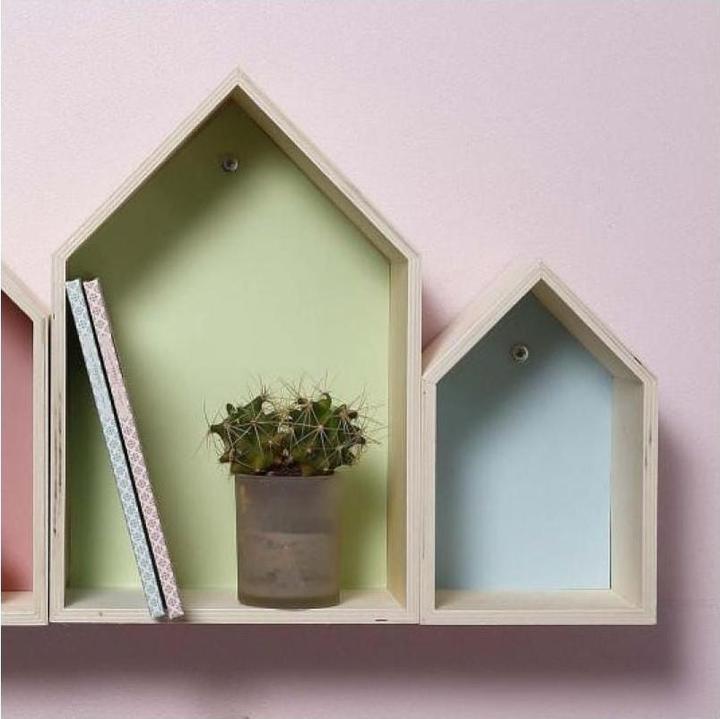 Produktbild Creativ Company Wandregal Haus Set (20 x 10 x 31 cm)