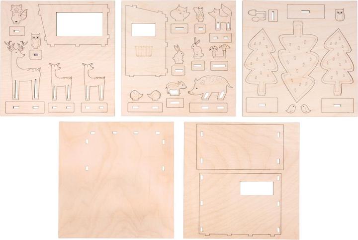 Immagine prodotto Rayher Kit di incastri in legno, animali della foresta, 45 pezzi.
