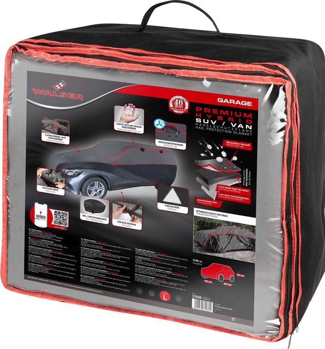 Actual product image Walser SUV hail protection tarpaulin Premium Hybrid