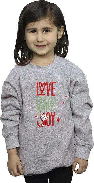 Actual product image Disney Girls The Aristocats Marie Love Peace Joy Sweatshirt (152, 158)
