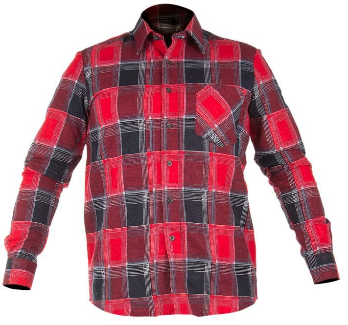 Lahti Pro Chemise en flanelle LPKF1 noir-rouge / Taille : L (L)