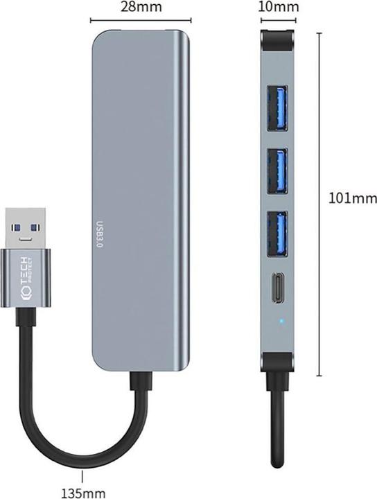 Produktbild Tech-Protect HUB V0 (USB-A, 5 Ports)