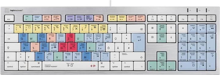 Actual product image Logickeyboard LKB-CBASE-CWMU-DE USB QWERTZ German Multicolor Keyboard (DE, Cable)