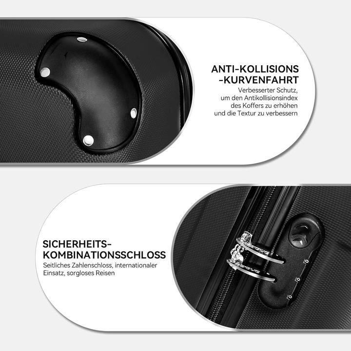 Image du produit Beibye Hartschalen-Reisekoffer-Set (110 l, Bagage à main (jusqu'à 50l), M (50 - 90l), L (90 - 115l))