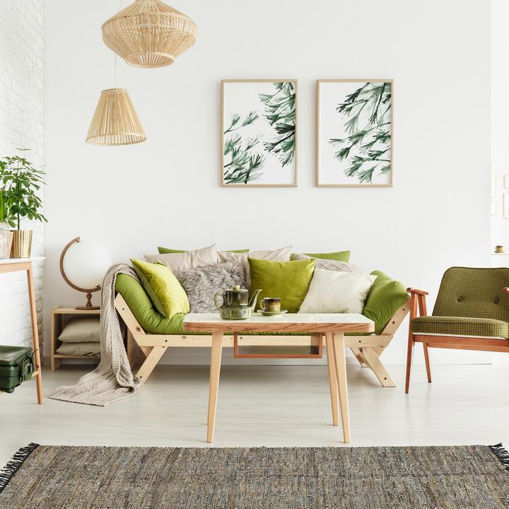 Actual product image Relaxdays Braided runner rug (80 x 200 x 0.5 cm)