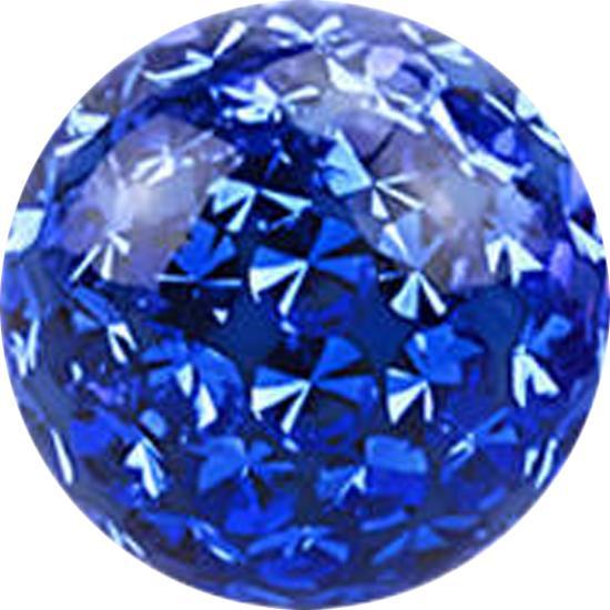 Star Piercing Micro Kristall Kugel dunkelblau Epoxy Schutzschicht (Chirurgenstahl 316L, ohne Messing)