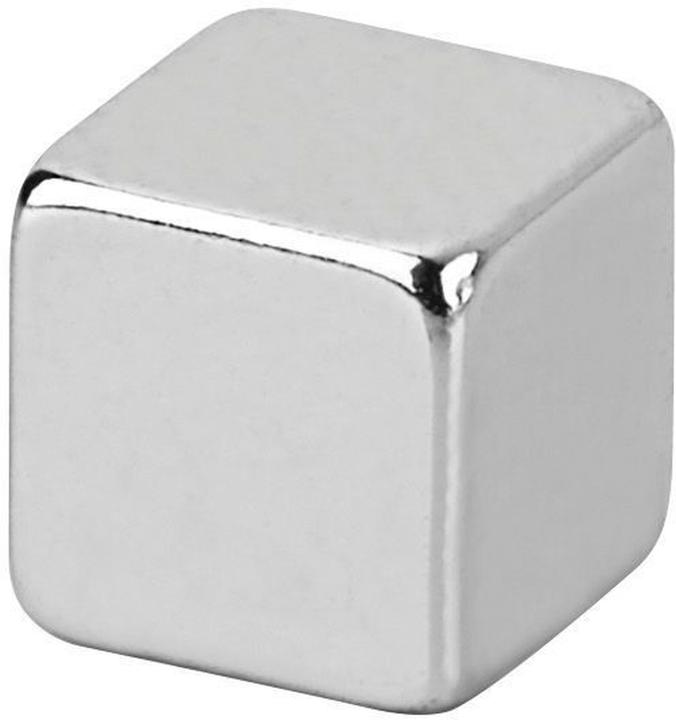 Actual product image Maul Neodymium cube magnet, 7 mm, adhesive force: 1.6 kg, silver (10 x)