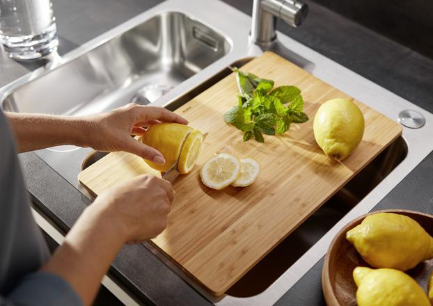 Actual product image Blanco Cutting board made of safety glass