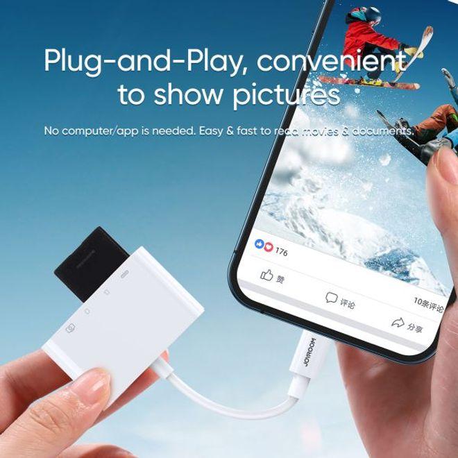 Actual product image Joyroom Lightning to USB OTG Card Reader (Lightning, USB-A, USB Type C, SD card)