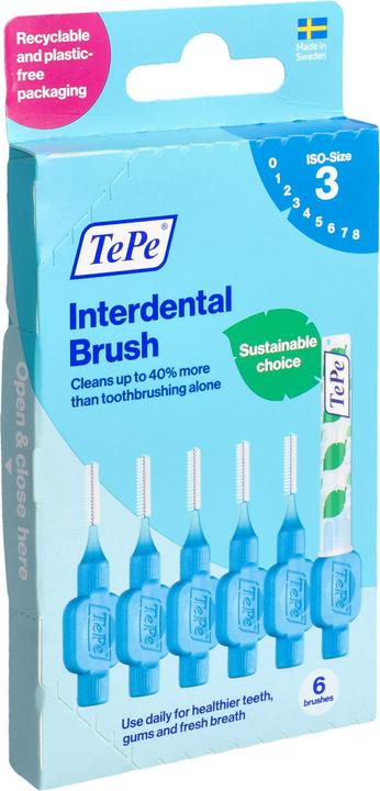 Produktbild TePe Interdental Brush Blue 0.6 - Effective Oral Care (0.60 mm)