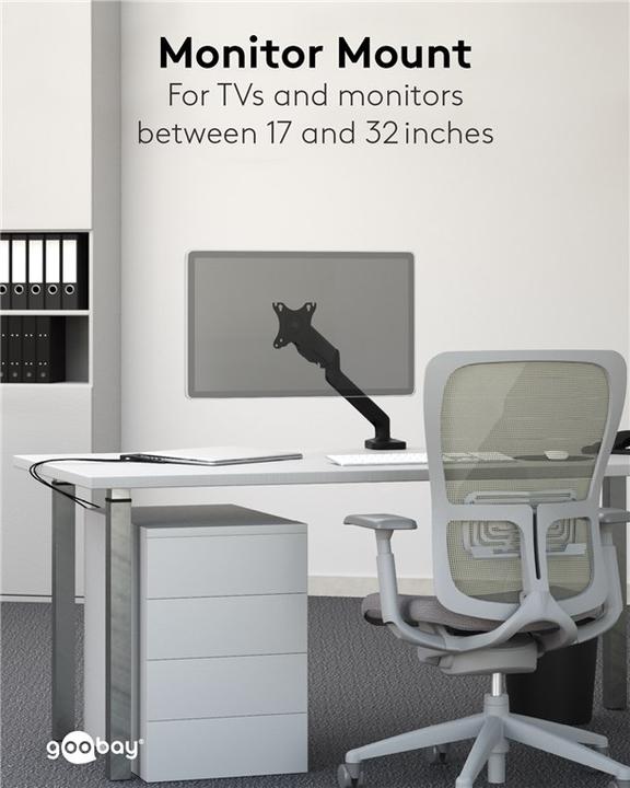 Image du produit Goobay Support de moniteur avec vérin à gaz (Tables, 32")