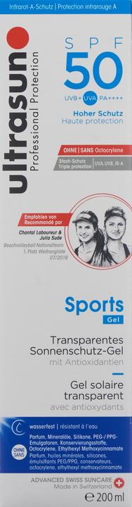 Image du produit Ultrasun Gel pour le sport (Crème solaire, SPF 50, 200 ml, 231 g)