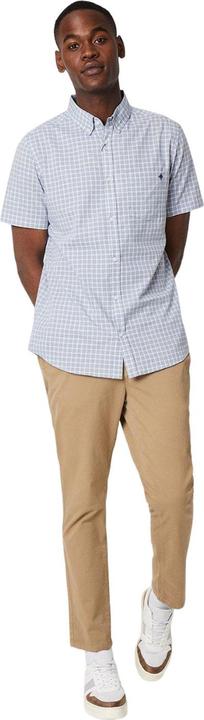 Actual product image Universal Textiles Mens Tonal Check Textured Short-Sleeved Shirt (XL)