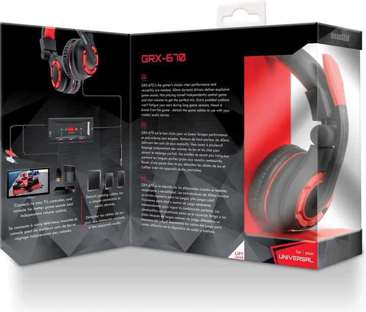 Actual product image dreamGear DGUN-2588 GRX-670 Univeral Game Headset - Boom Mic - Inline Remote (Cable)