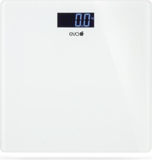 Eva- Kochen und Haushalt Eva Personenwaage Glas weiss 150kg100g (150 kg)