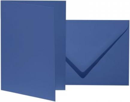 Artoz 10 cartes pliantes avec enveloppes Mosaic DIN B6 marine (B6)