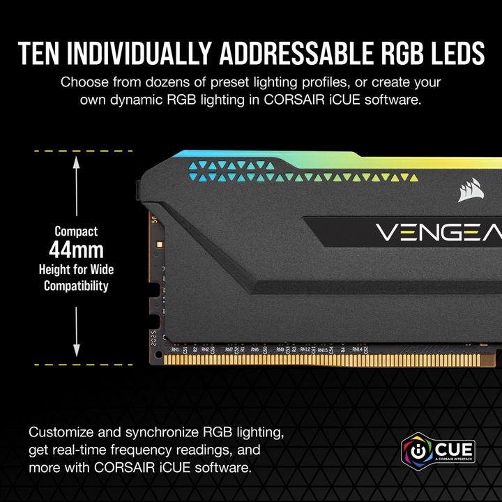 Actual product image Corsair Vengeance RGB Pro SL (2 x 32GB, 3200 MHz, DDR4-RAM, DIMM)