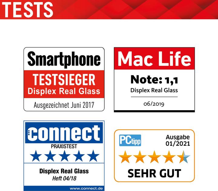 Immagine prodotto Displex Real Glass, 2D Panzerglas (1 Pezzo/i, Apple iPhone X, Apple iPhone 11 Pro, Apple iPhone XS)