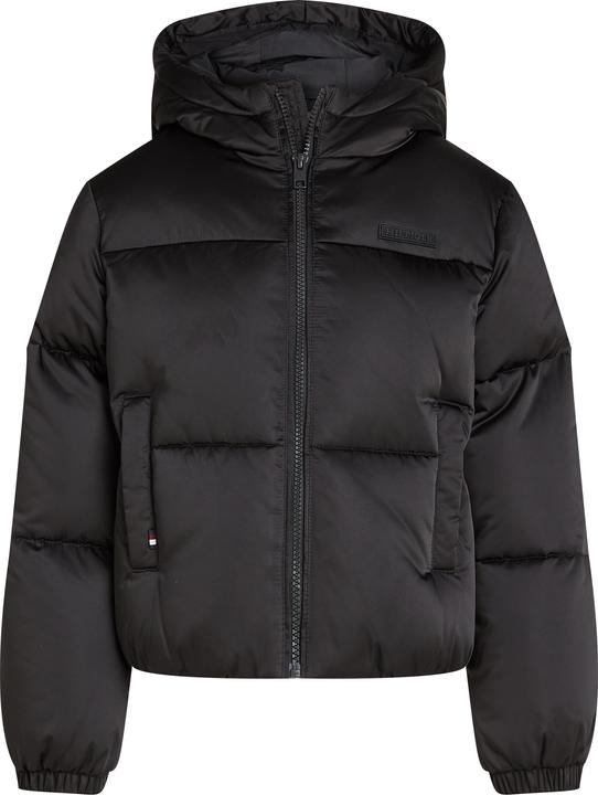 Tommy Hilfiger Kids New York Satijnen Puffer Jas - Zwart - Girls - 8 jaar (8)