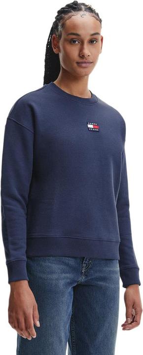 Actual product image Tommy Hilfiger Ladies Tjw Tommy Center Badge Crew Sweatshirts, Twilight Navy, XS (XS)