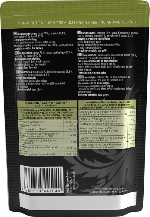 Produktbild Catz Finefood Purrrr No.105 Lachs (Adult, 1 Stk., 80 g)