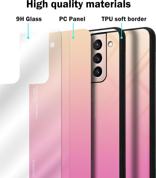 Image du produit Cadorabo Couverture en verre TPU 2 couleurs (Samsung Galaxy S21 5G)