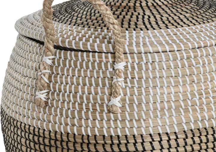 Image du produit Esprit Basket set Home White Black Natural 45 x 45 x 48 cm (2 Pieces) (2 x, 45 x 45 x 48 cm)