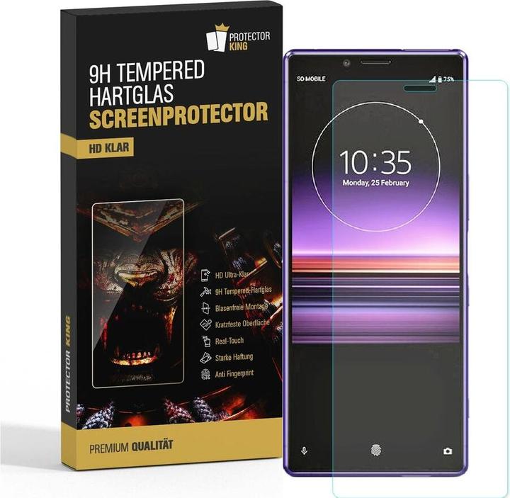 Produktbild Protectorking 3x echtes Tempered 9H Panzerhartglas 3D KLAR (3 Stück, Sony Xperia 1)