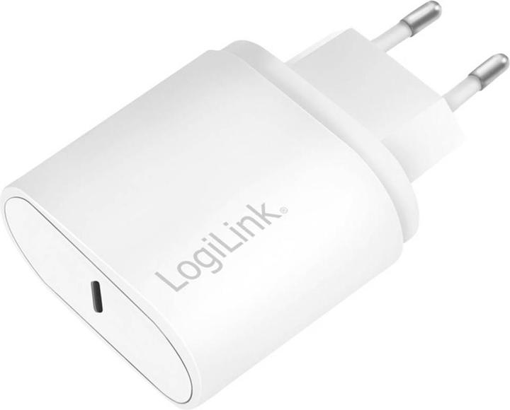Image du produit LogiLink PA0261 Chargeur mural USB 1 port, 1x USB-CF, 20W, w/PD, blanc (20 W)