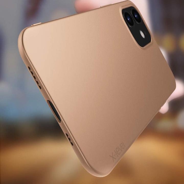 Actual product image X-Level iPhone 12 Mini - Guardian Backcase aus TPU, ultra dünn & flexibel, Kameraschutz, Gold (Apple iPhone 12 mini)