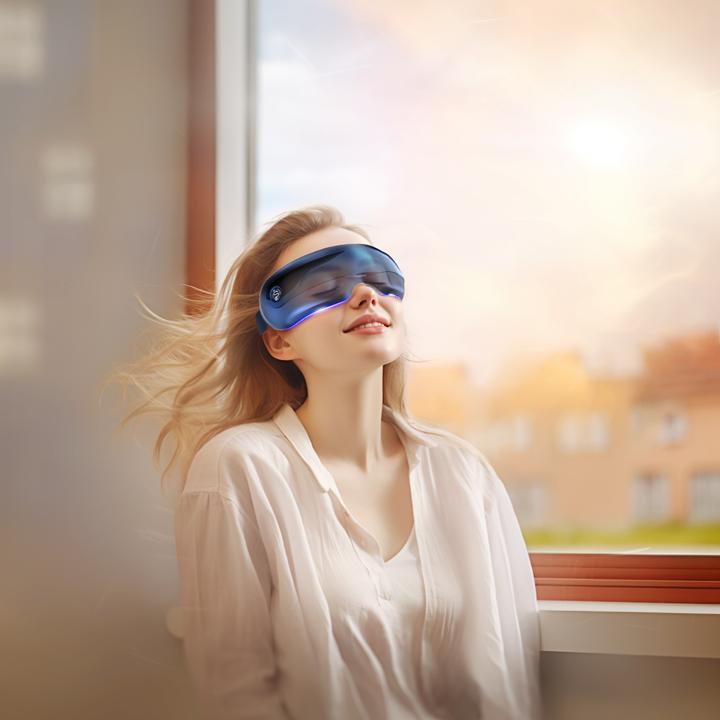 Actual product image SKG E3 Pro eye and temple massager with viewing window