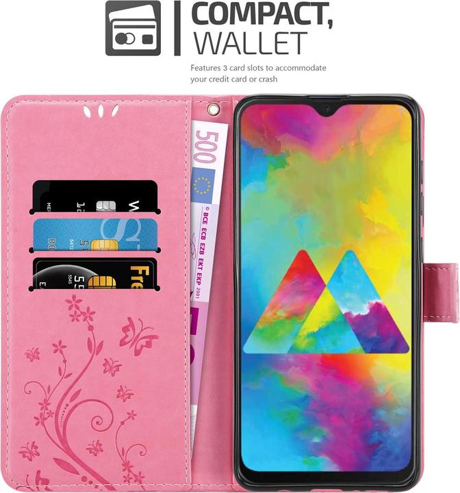 Image du produit Cadorabo Couverture du livre de fleurs (Samsung Galaxy M30s, Samsung Galaxy M21)