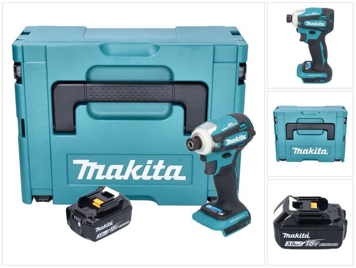Actual product image Makita DTD 172 F1J Cordless impact wrench 18 V 180 Nm 1/4" brushless + 1x rechargeable battery 3.0 Ah + (Rechargeable battery operated)