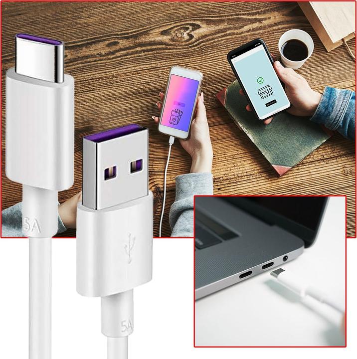 Actual product image Reekin 5A SUPERFAST charging cable USB Type-C (1 m, USB 2.0)